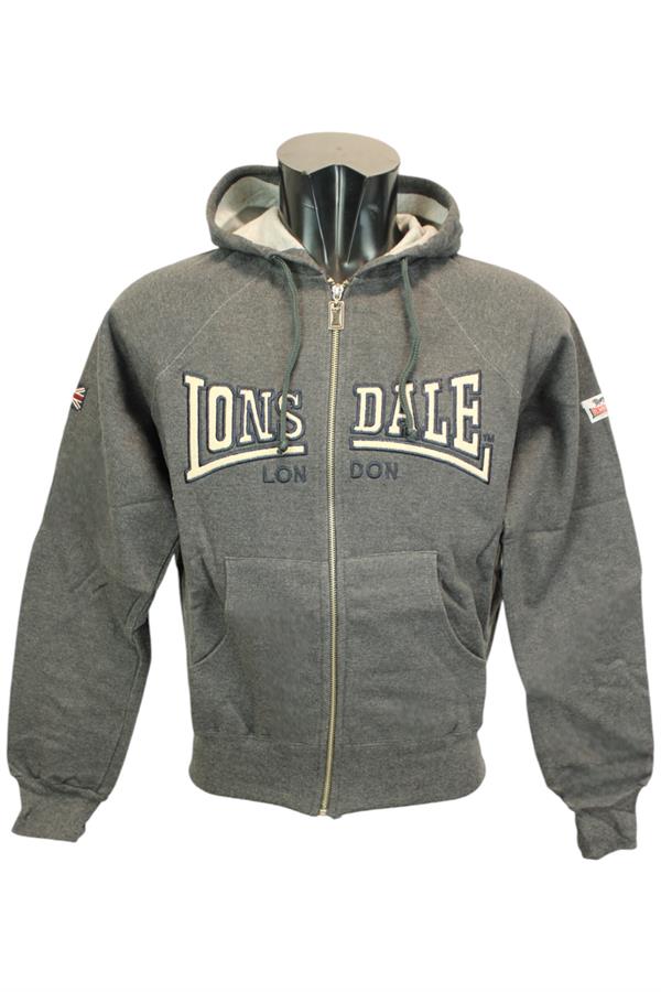 LONSDALE LONDON FELPA CON ZIP E CAPPUCCIO