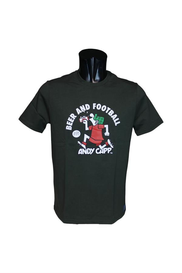 ANDY CAPP T-SHIRT BEER AND FOOTBALL